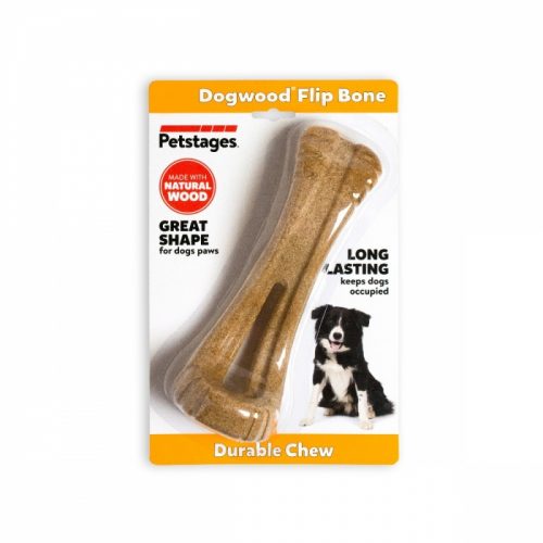 PETSTAGES PERRO DOOGWOOD MADERA FLIP AND CHEW