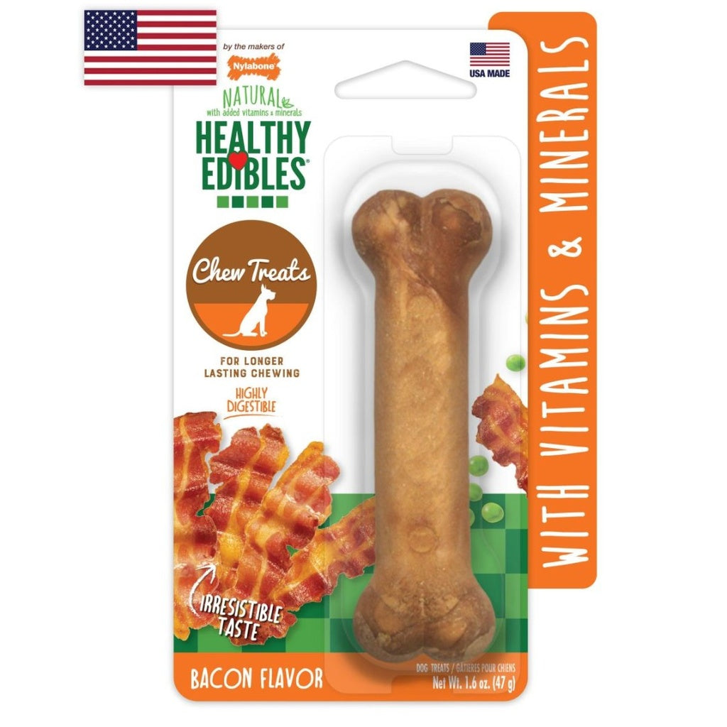 NYLABONE HE DOG SNACK LONGER LASTING BACON 1 UND REGULAR 47 GR