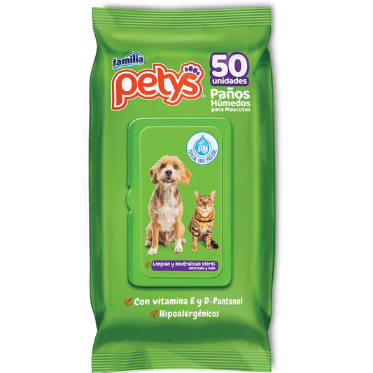 PETYS PAÑOS HUMEDOS PETYS * 50 Unidades