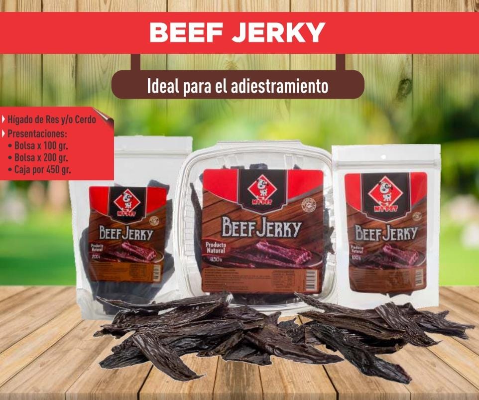MY PET BEFF JERKY X 200 GR – Mundo Mascotas Colombia