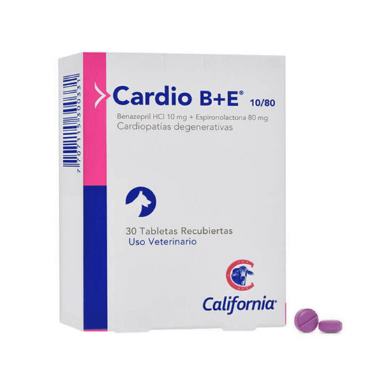 CARDIO B+E 10/80 CAJA X 30 TABLETAS