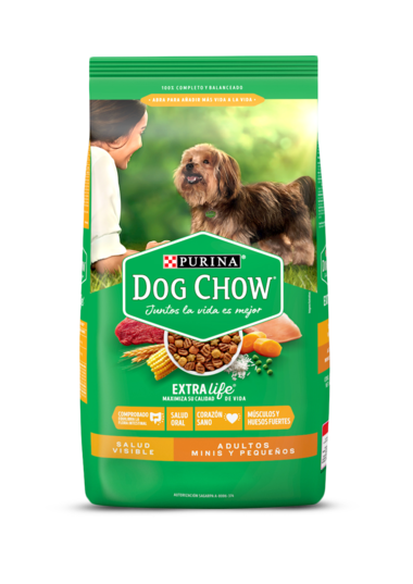 DOG CHOW SALUD VISIBLE ADULTOS  MINIS Y PEQUEÑOS 350 G