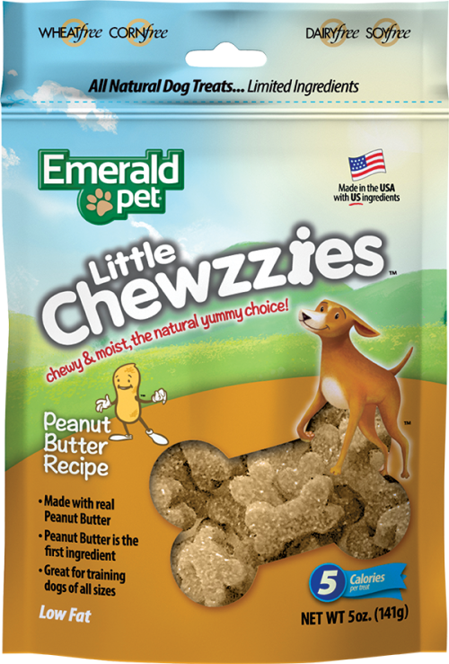 EMERALD PET DOG SNACK LITTLE CHEWZZIES - PEANUT BUTTER 5OZ