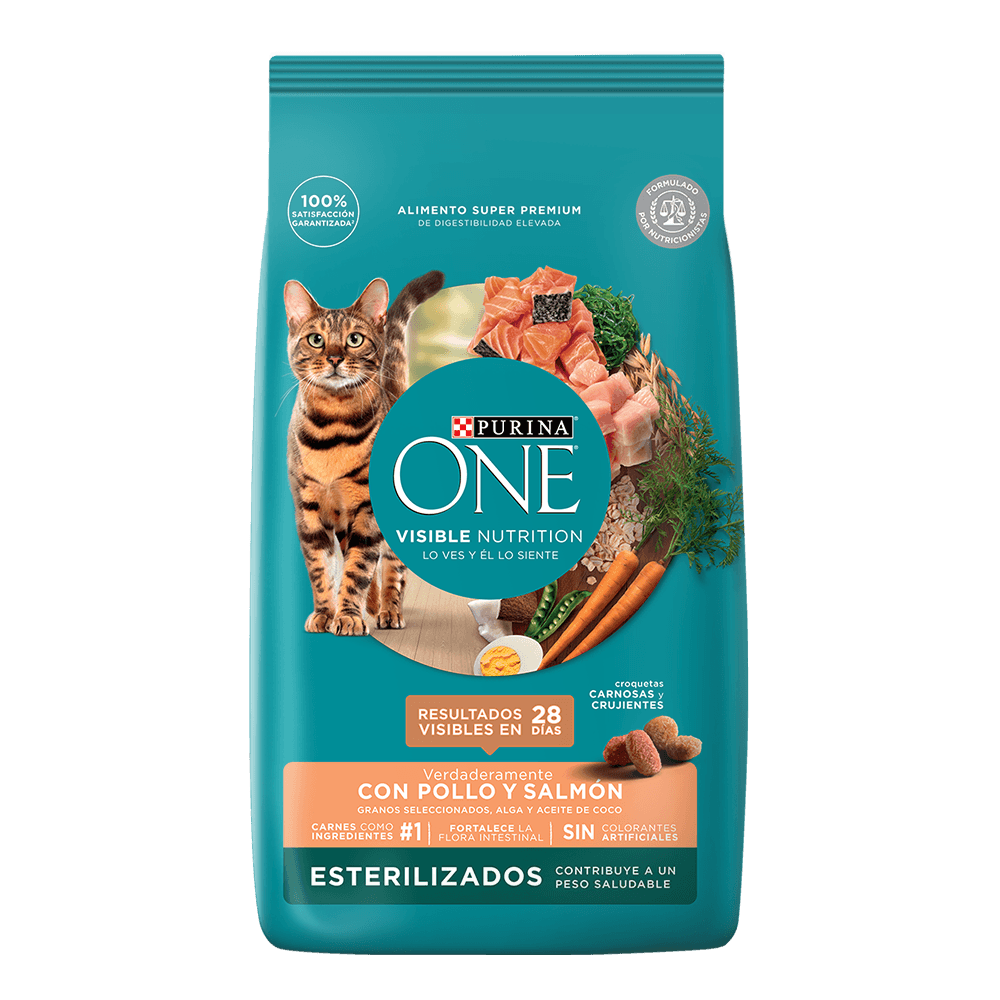 ONE GATO ESTERILIZADO POLLO Y SALMÓN 2 KG