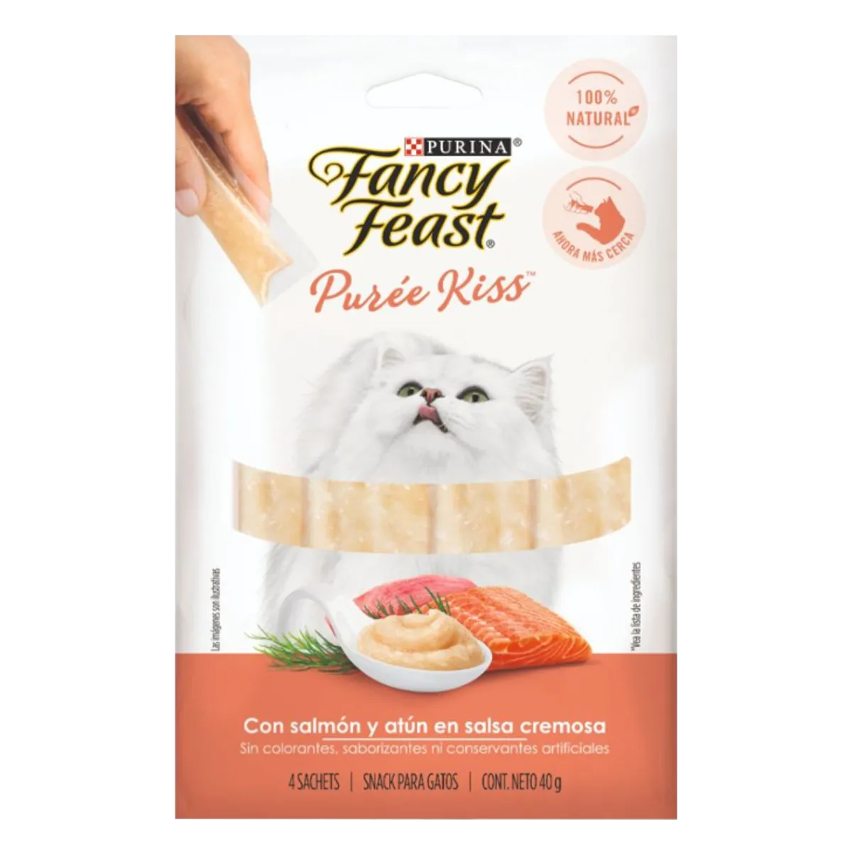 FANCY FEAST Purée Kiss Salmón & Atún 40 gr