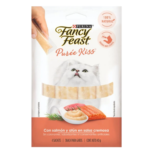 FANCY FEAST Purée Kiss Salmón & Atún 40 gr