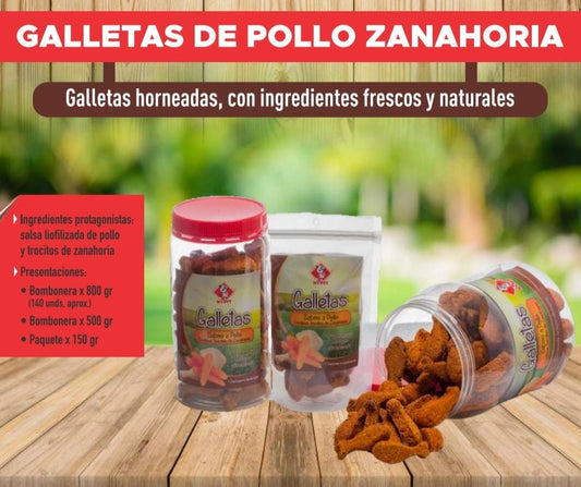 MY PET BOM. GALLETA POLLO ZANAHORIA X 800