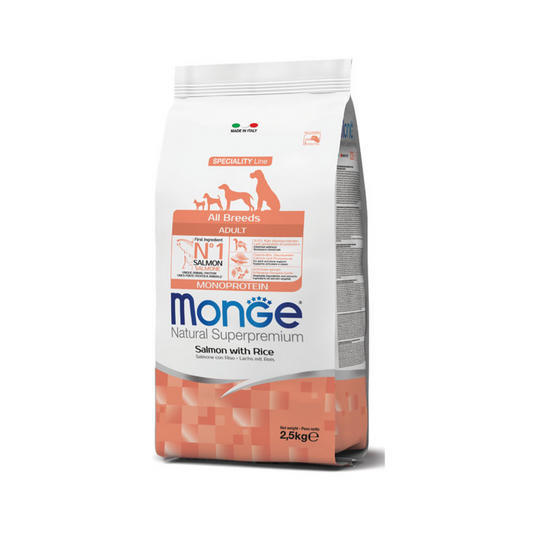 MONGE NATURAL SUPERPREMIUM ALL BREEDS SALMON X 2,5 KG