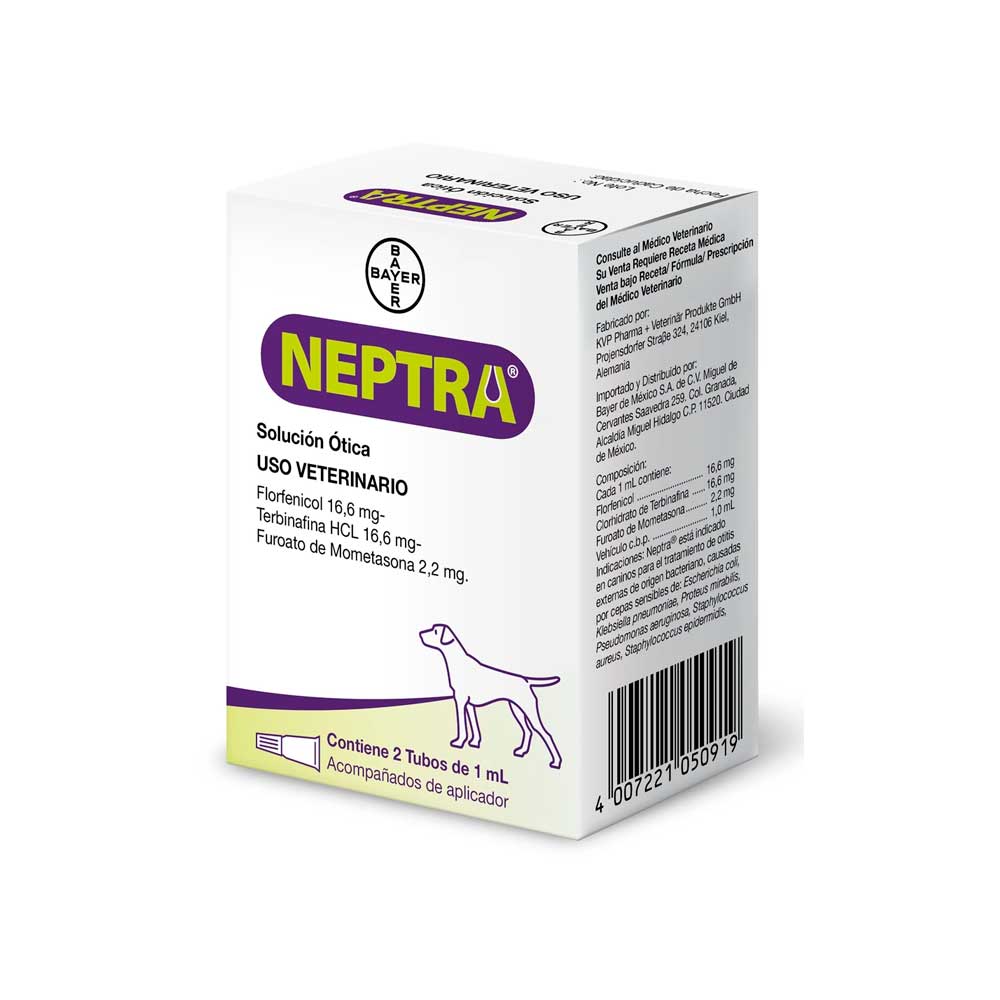 NEPTRA OTIC SOLUTION 2 X 1 ML