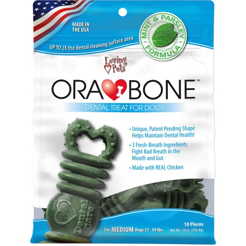 ORABONE DOG DENTAL TREAT 14 OZ - BOLSA MEDIUM X 10 UNDS