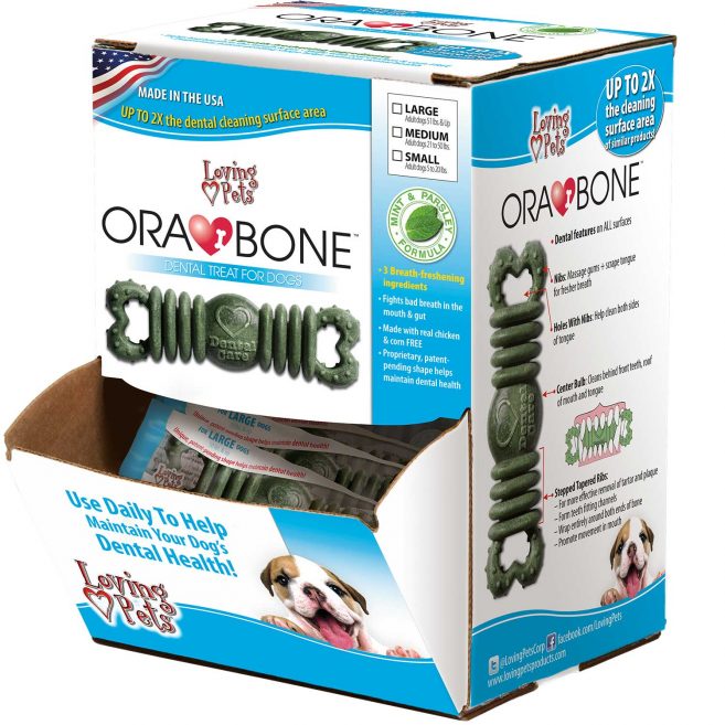 ORABONE DOG DENTAL TREAT POR UNIDAD SMALL CAJA X 60 UNDS