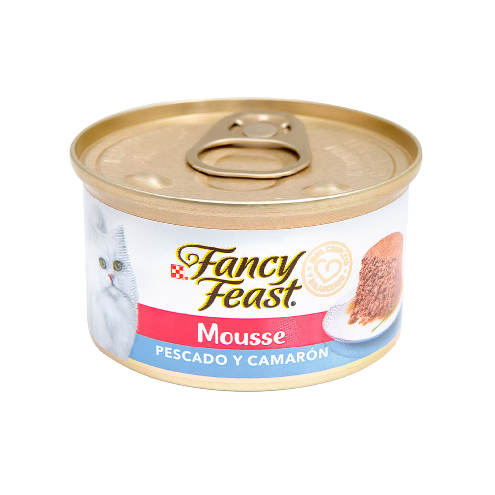 FANCY FEAST MOUSSE PESCADO Y CAMARÓN 85 GR