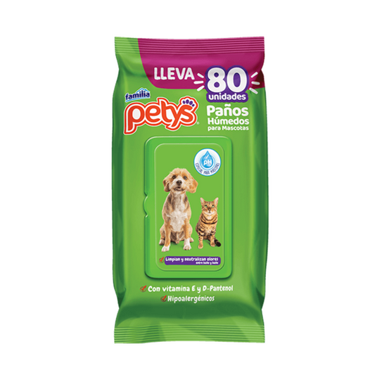 PETYS PAÑOS HUMEDOS PETYS * 80 Unidades