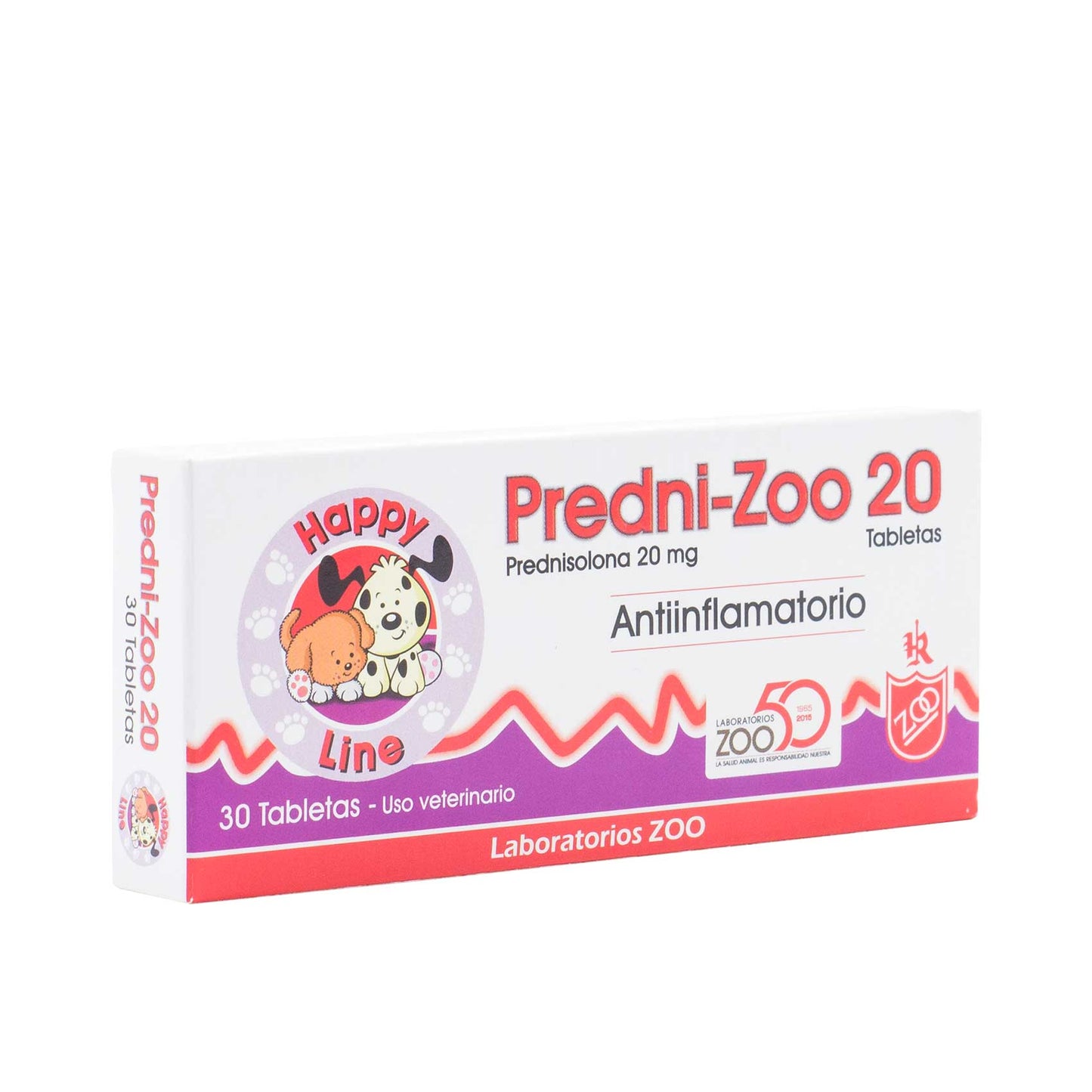 PREDNI ZOO 20 MG 30 TABLETAS