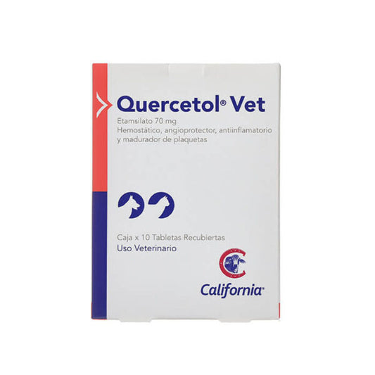 QUERCETOL VET 70 MG  X 10 TAB