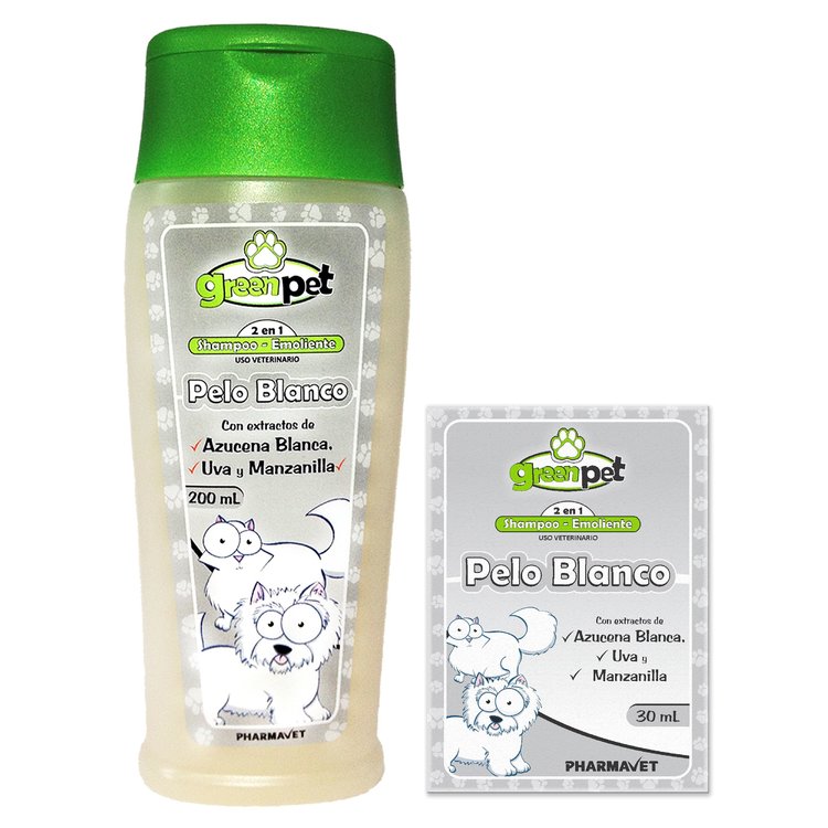 SHAMPOO GREEN PET PELO BLANCO X 200 ML