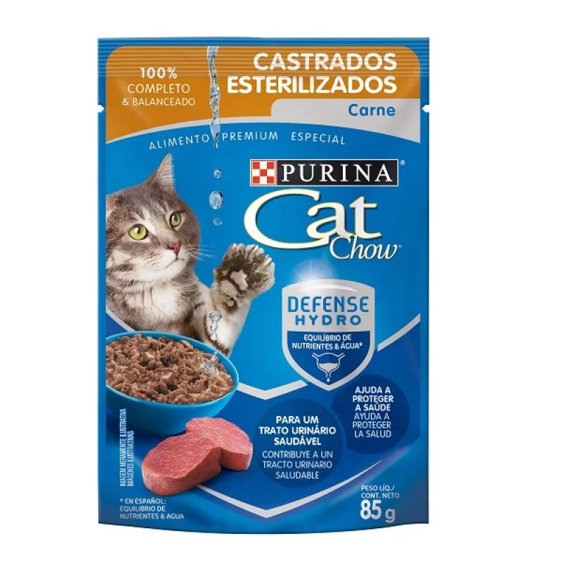 CAT CHOW ESTERILIZADOS CARNE 85 GR