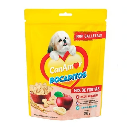 BOCADITOS CANAMOR MIX FRUTAS PEQUEÑOS X 200 GRAMO