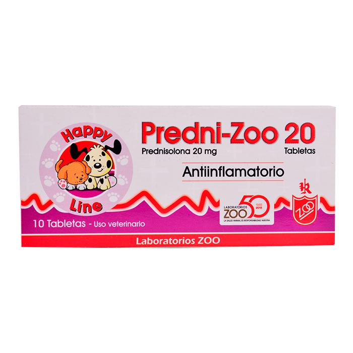 PREDNI ZOO 20 MG 10 TABLETAS