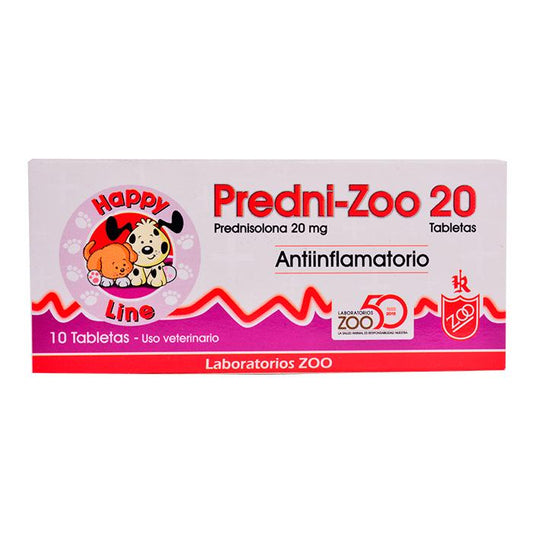 PREDNI ZOO 20 MG 10 TABLETAS